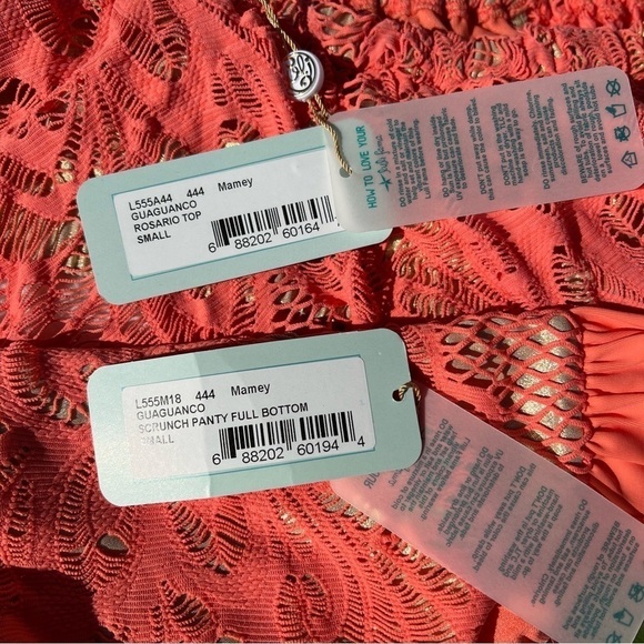 Luli Fama Gauguanco Off The Shoulder Rosario Top and Scrunch Full Bottom - Picture 9 of 11